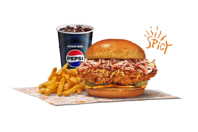 Coleslaw Spicy Chicken Sandwich Meal