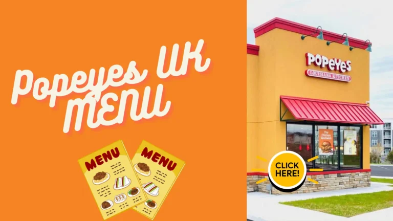 Popeyes UK Menu