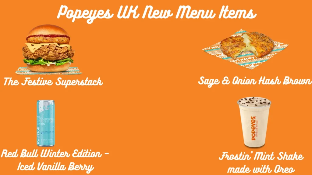Popeyes UK new menu items
