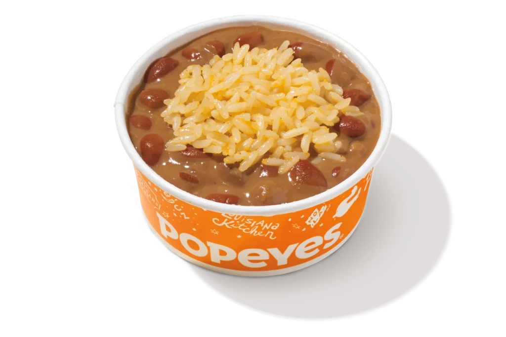 Popeyes Red Beans and Rice 1 Popeyes red beans and rice - menu specific item