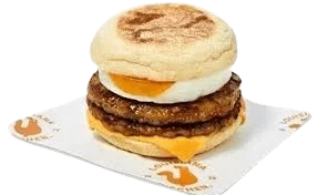 Popeyes Double Sausage Egg and Cheese Muffin