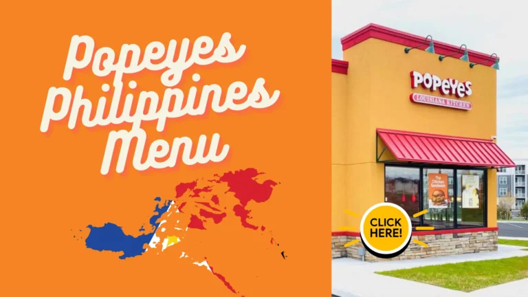 Popeyes Philippines Menu