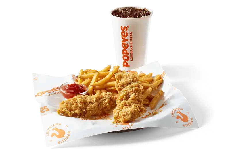 Popeyes Kids Meal Menu With Latest Prices and Calories 2025 6 2 Tender Kids Meal - Popeyes kids