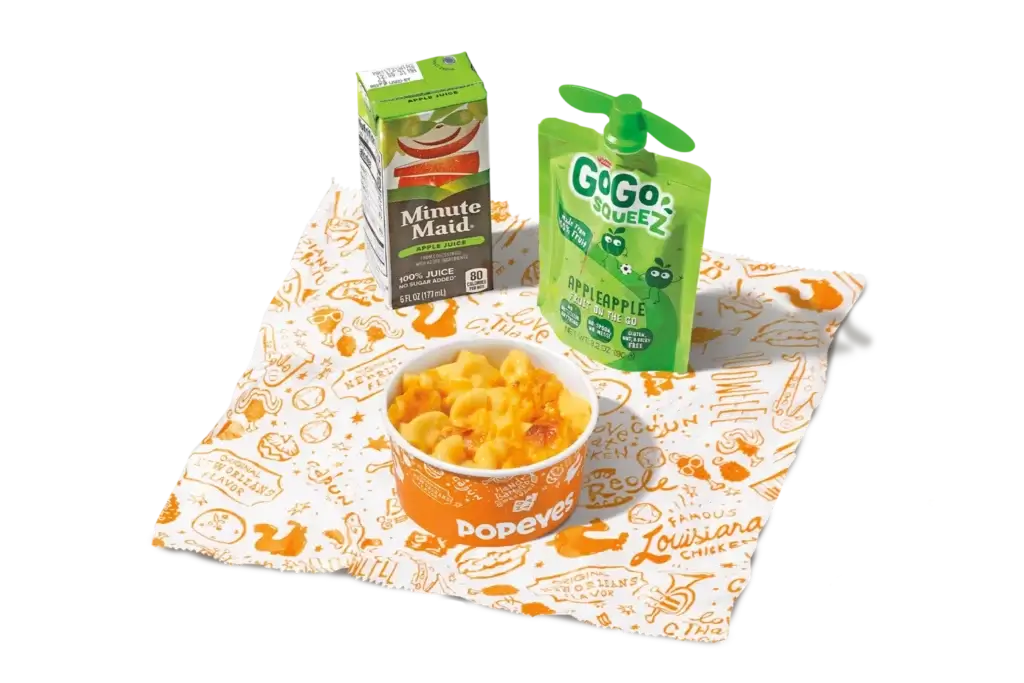 Popeyes Kids Meal Menu With Latest Prices and Calories 2025 4 Mac & Cheese Kids Meal - Popeyes