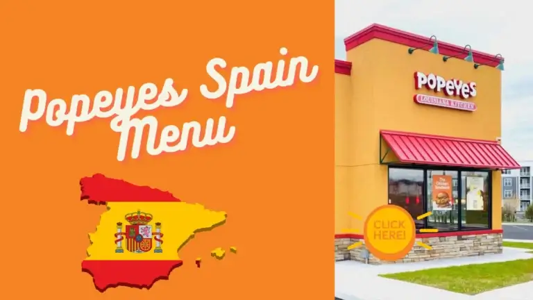Popeyes Spain Menu