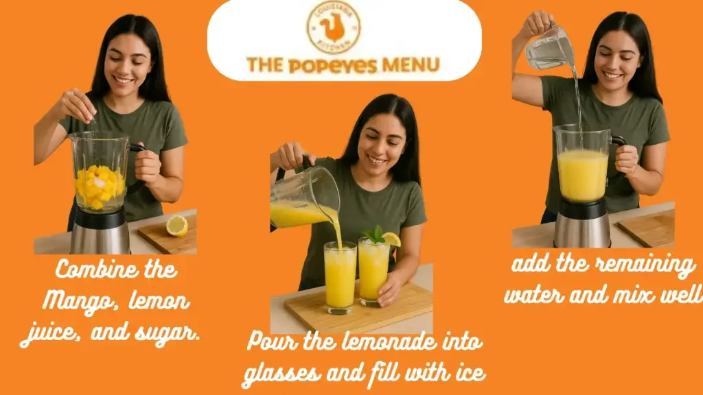 Popeyes Mango Lemonade | Price, Recipe & Review | 2025 2 preparation steps for mango lemonade