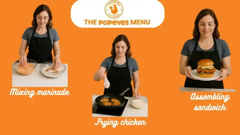 cooking steps to make Voodoo Chicken Sandwich