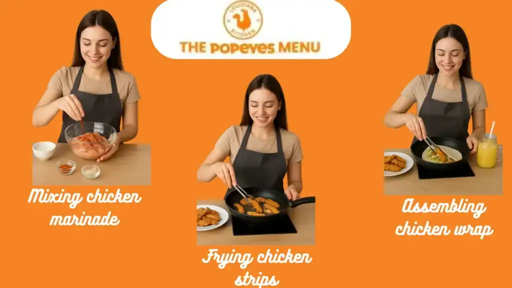 Popeyes Chicken Wrap | Price, Recipe & Review | 2025 2 Cooking process of Popeyes Chicken Wrap